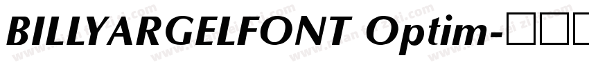 BILLYARGELFONT Optim字体转换